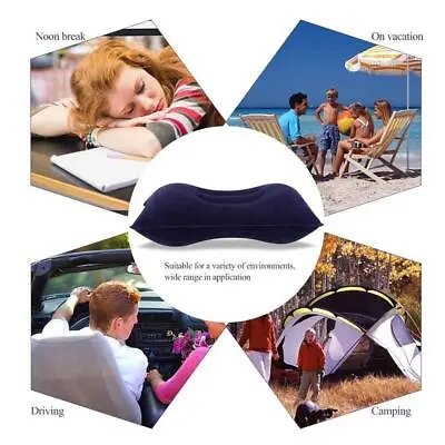 $3.77 • Buy Inflatable PVC And Nylon Pillow Soft Air Blow Up Sleep Camping. Cushion B6J2