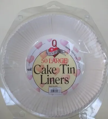 £1.99 • Buy Large Cake Tin Liners Pack Of 50 Size 16 X 16 X 6.5cms