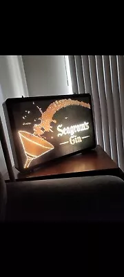 Vintage Seagram's Gin Motion Light Up Sign Made In 2003 Working. • $405