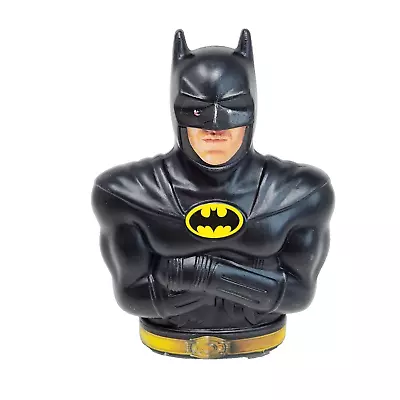 Vintage 1989 Dc Comics Batman Plastic Coin Bank Movie Promo Michael Keaton • $25