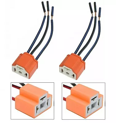 Wire Pigtail Female Ceramic S 9003 HB2 H4 Two Harness Head Light Connector Plug • $10.45