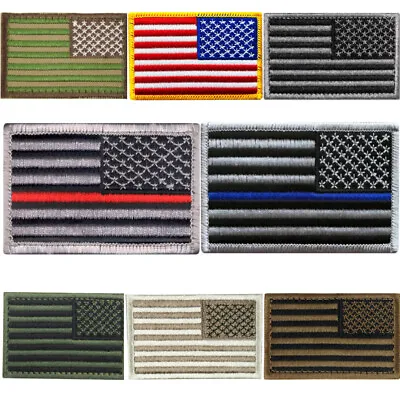 USA American Flag Patch 3 X 2  Tactical VELCRO Military Patch-Right Side • $3