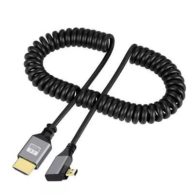 Micro HDMI 2.0 Male To HDMI Male Stretch Coiled Cable 4K 60hz For HDTV Laptop • $9.99