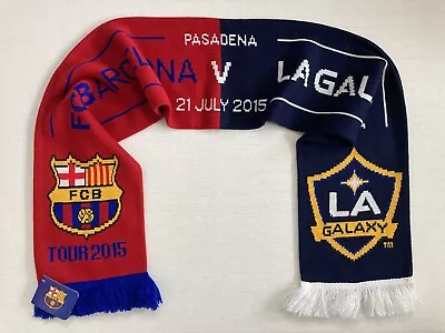 Fc Barcelona Tour 2015 La Galaxy Scarf Los Angeles Soccer Football Pasadena Fcb • $24.95