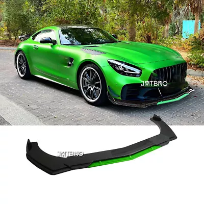 Carbon Fiber/Green Front Bumper Lip Splitter Spoiler For Mercedes-Benz AMG GT R • $89.36