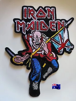 1pce Rock N Roll Iron Maiden Iron On Embroidery Patch 9x11.7cm • $4.99