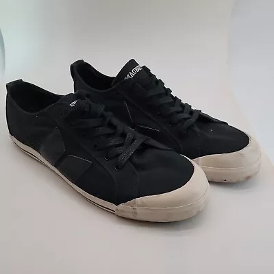 Macbeth Men's Vegan Shoes Size 13 Black Canvas Skate Casual Lace Up Sneakers • $65