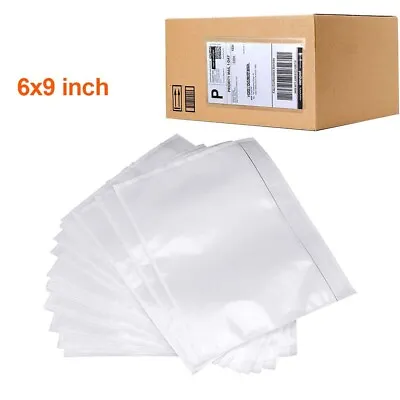 100-4000 Clear Packing List Envelopes 6x9 Invoice Slip Label Pouch Self Adhesive • $282.70