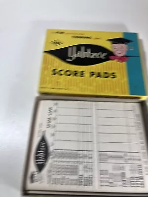 Vintage Yahtzee Score Pads 1956 ES Lowe Company Box Score Cards W Box • $8.99