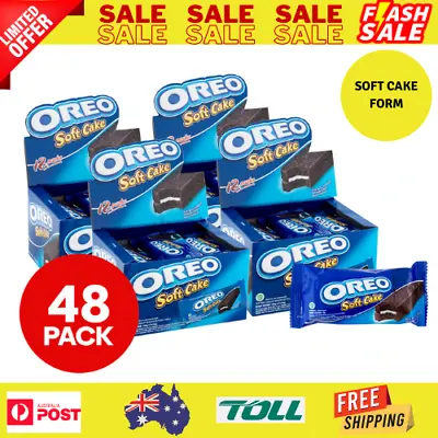 4x 12pk Oreo Soft Cake Bars Chocolate & Vanilla Cream 16g Sweat Treat Snacks Box • $25.99