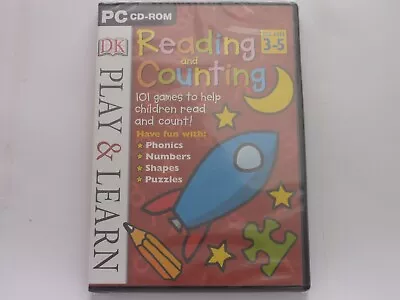 Play & Learn Reading And Counting For Ages 3-5 PC CD-ROM Educational Kids Game • £3.94