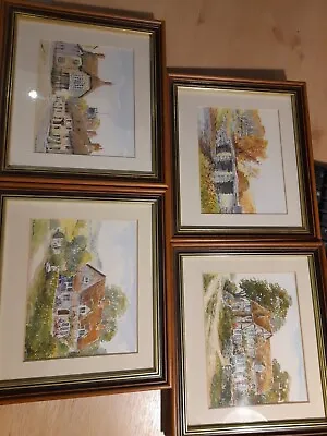 4x Original Small Watercolours By GD Hollington- Dartmoor/ Dorset Scenes- Lovely • £40