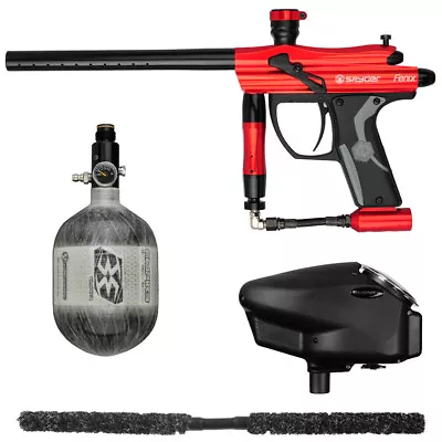 NEW Kingman Spyder Fenix Competition Paintball Gun Package Kit - Red W/ 48/4500 • $382.84