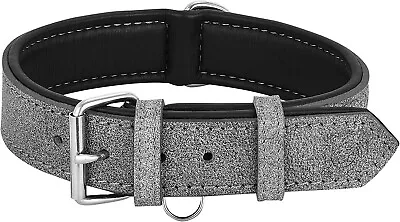 Riparo K-9 Dog Collar Padded Genuine Leather Adjustable Heavy Duty • £9.95