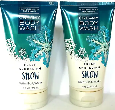 $33.99 • Buy Bath Body Works FRESH SPARKLING SNOW Creamy Body Wash, 8 Fl. Oz, NEW X 2
