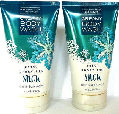 $33.99 • Buy Bath Body Works FRESH SPARKLING SNOW Creamy Body Wash, 8 Fl. Oz, NEW X 2