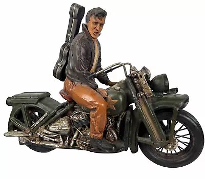Elvis Presley U.S. Army Motorcycle Statue Guitar Memphis Vintage Antique (R) • $279.99