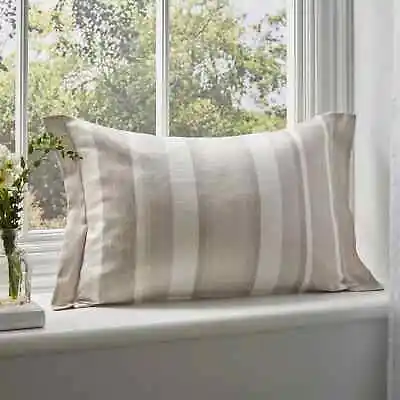 Laura Ashley Awning Stripe Cushion Dove Grey ( GENUINE ) • £24.99