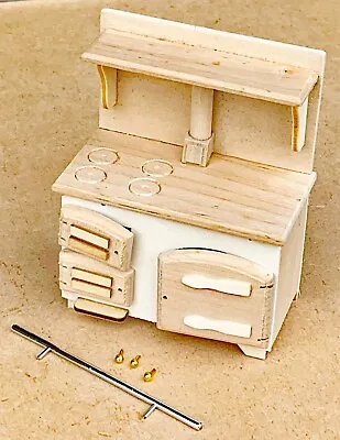 Natural Finish Wood Solid Fuel Stove Tumdee 1:12 Scale Dolls House Miniature 075 • $8.08