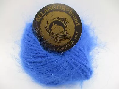 New BELANGOR 100% ANGORA Rabbit Fur Luxurious Yarn | 10Gr | 33Yds | Royal Blue • $11.95