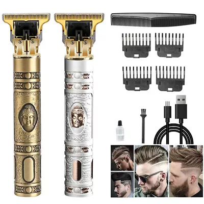 Professional Hair Clippers Trimmer T-Blade Cordless Barber Shaving Machine Set • $6.99