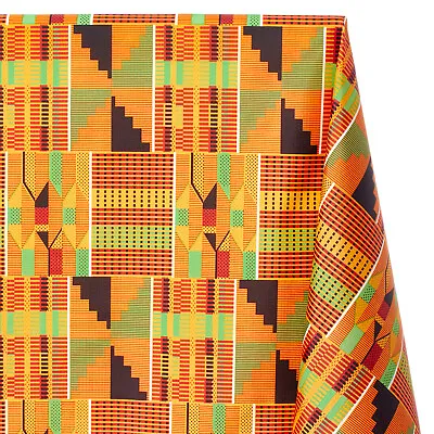 Ottertex® Nylon Ripstop 70 Denier (PU Coated) - Kente Print Fabric 61  • $15.99