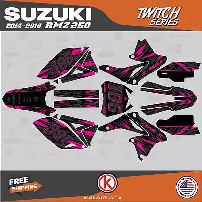 Graphics Decal Kit For Suzuki RMZ250 2014 2015 2016 Twitch Series - Magenta • $150.43