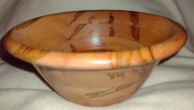 Ambrosia Spalted Maple Crafted Bowl Benzel Custom Woodworking 2013 8  X 4  Usa • $27.99