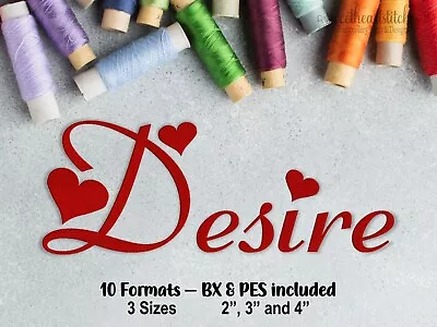 Desire Machine Embroidery Font BX Ready Embroidery Download USB CD • $12.95