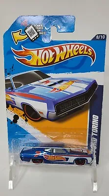 HOT WHEELS - HW RACING '12 (8/10) - '70 Ford Torino - 178/247 Blue 1/64 Diecast • $0.99