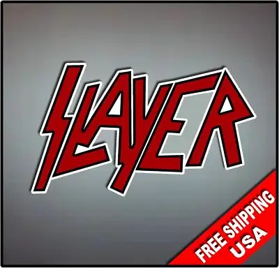 Slayer Vinyl Wall Logo Decal Sticker Heavy Metal Rock Band Various Sizes • $3.99