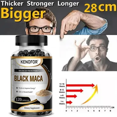 Black Maca Extract Capsules Energy Booster For Sexual Health Organic • $10.61