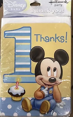 Mickey's 1st Birthday Party Supplies Invitations W/ Envelopes Seals 8ct. • $1.99