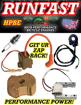 High Performance Motorized Bike Cdi Magneto Spark Plug Kill Switch Upgrade Pack • $29.99