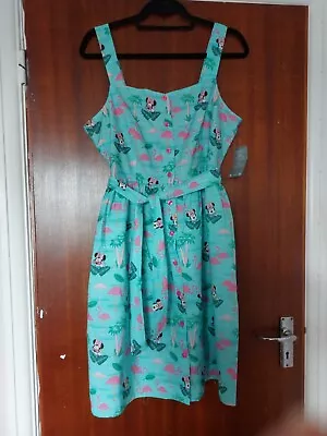 Disney Store Minnie Mouse Tropical Print Sun Dress Size L • £10