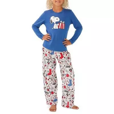 Munki Munki Kids Matching Snoopy Holiday Family Pajama Set Various Sizes • $24.08