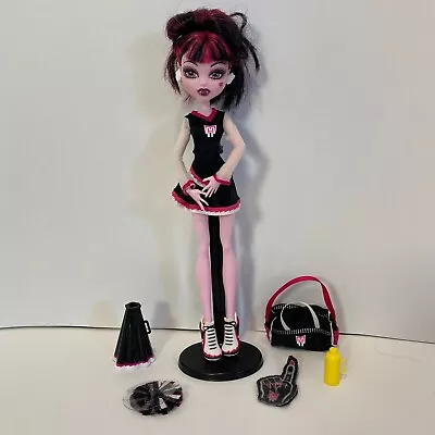 Monster High Draculaura Fearleading Cheer Fear Squad Doll Megaphone Cheerleader • $105.02