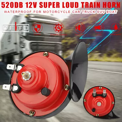 520DB 12V Super Loud Train Horn Waterproof For Motorcycle Car Truck SUV Boat USA • $10.99