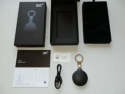 £115 • Buy Montblanc Designer Leather Luggage Pen Key Ring Keyring Smart E-tag For Iphone
