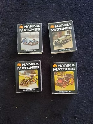 Vintage Hanna Matches Car Series Boxed Matches 1970s X4 Complete • $10