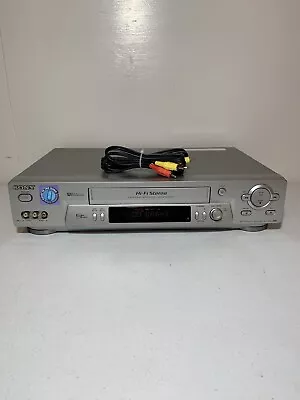 Sony SLV-N81 VCR 4-Head Hi-Fi VHS Player Recorder W/AV Cable Fully Functional • $49.99