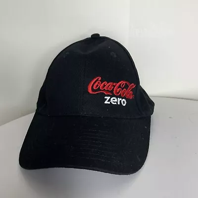 Coca Cola Zero Black Cap Hat Adjustable One Size Fire Most - VGC + Free Postage • $19.99