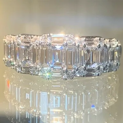 $2.78 • Buy Wedding Ring Women Gorgeous 925 Silver Cubic Zircon Jewelry Sz 6-10