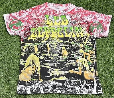 Vintage Led Zeppelin Houses Of The Holy T-Shirt AOP Single Stitched Men's XL • $278.99