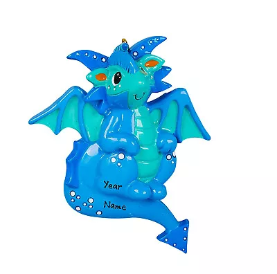 PERSONALIZED Blue Magical Dragon - Child's Favorite Toy Christmas Keepsake Gift • £19.23