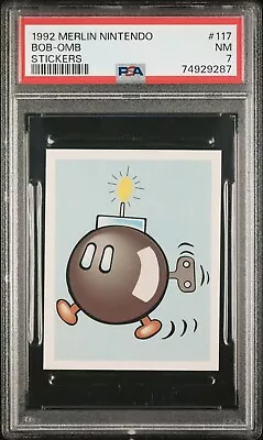 1992 Merlin Nintendo Stickers #117 Bob-Omb Mario Bros - PSA 7 NEAR MINT • $3.11