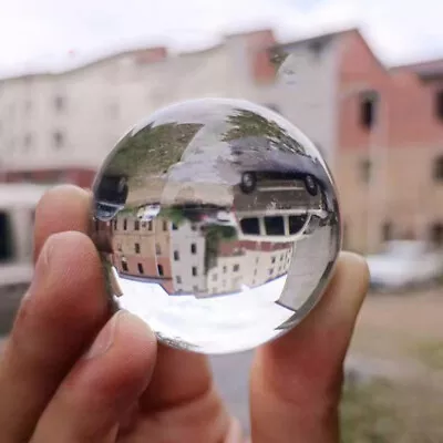 Asian Rare Natural Quartz Clear Magic Crystal Healing Ball Sphere 40mm • $2.25