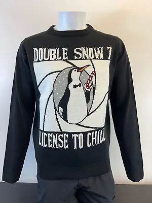 Men's 'Seasons Greetings'  Christmas Crew Neck Jumper Novelty.... Size S-2XL • £15.95