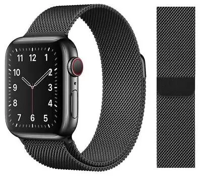 $129.36 • Buy Genuine Apple 44mm/42mm/45mm Milanese Loop Watch Strap Band - Space Black