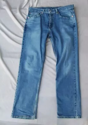 Levi's 514 Mens Straight Fit Blue Stretch Denim Jeans Pants Size 34W X30L • $26